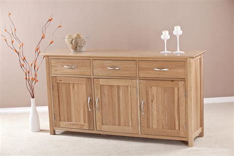 Devon Oak Large Sideboard With 3 Doors And 3 Drawers Fully Assembled