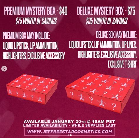 Reminder Jeffree Star Valentines Mystery Boxes Launch At 1 Pm Est