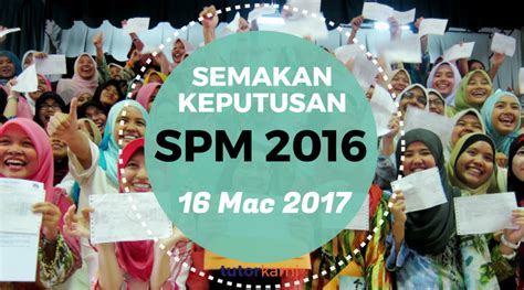 Sila bookmark kalendar anda untuk tarikh tersebut. Semakan Keputusan SPM 2016 - www.TutorKami.my