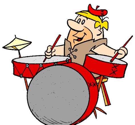 Barney Rubble Playing Drums Cartoonscomics Various Gretsch Drums