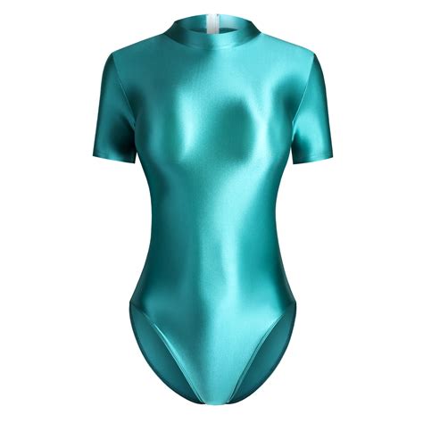 Mjinm Womens Shiny Swimwear Leotards One Piece Tights Sexy Swimsuit Wetlook New Ebay