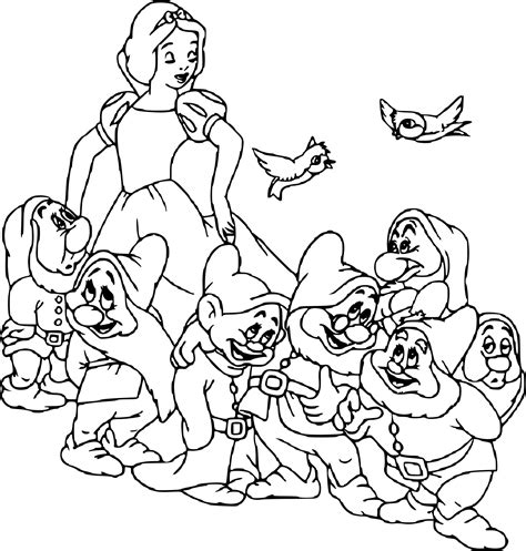 Coloriages Imprimer Blanche Neige Et Les Sept Nains Num Ro Fd D