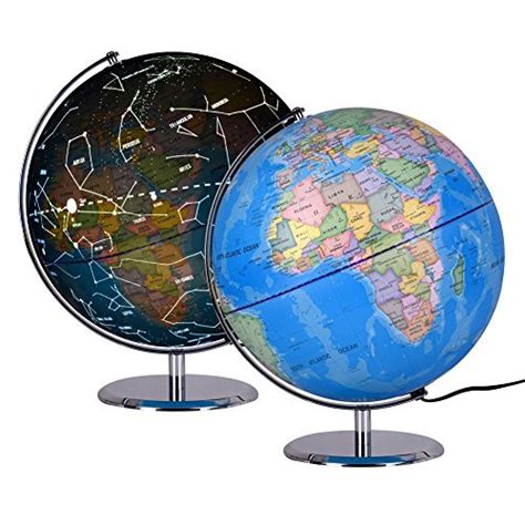 Buy Zueda 13 Inch Cartography Illuminated World Globe Desktop Led Star