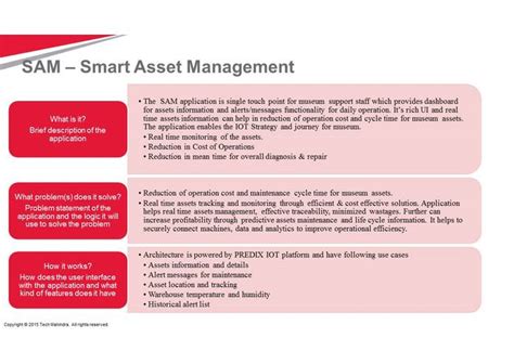 Smart Asset Management Sam Devpost