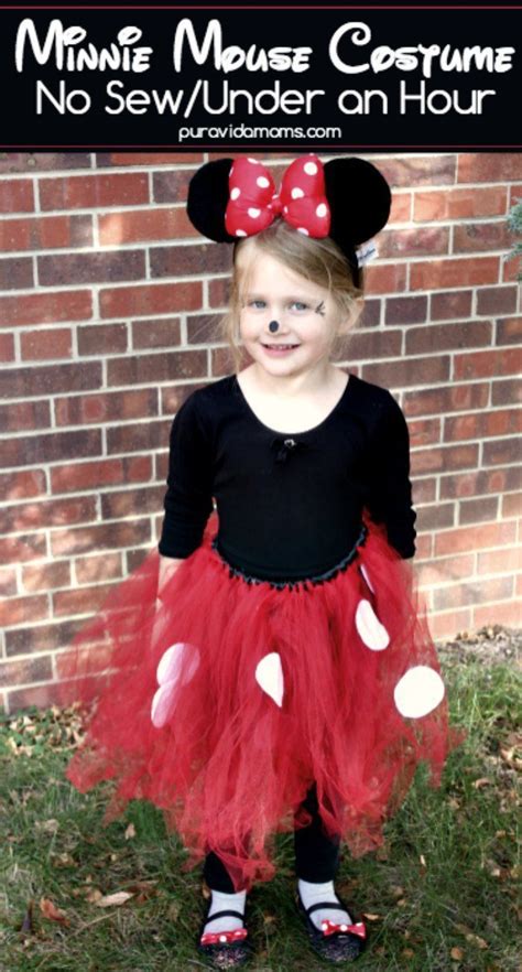 Super Cute No Sew Minnie Mouse Costume For Girls Mouse Costume