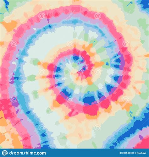 Vector Tie Dye Spiral Fantasy Effect Swirled Tie Dye Pattern