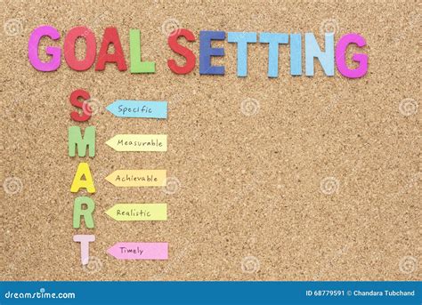 Words Goal Setting And Smart With Copy Space Stock Image Image Of