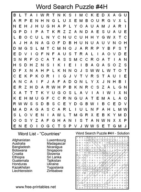 free printable hard word searches