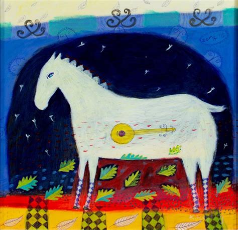 Karen Hoepting Song 115 Acrylic On Paper Expressionist Horse And
