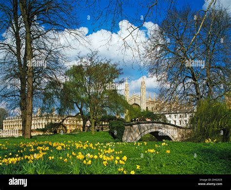 Kings College And The Backs In Spring Cambridge Cambridgeshire Stock
