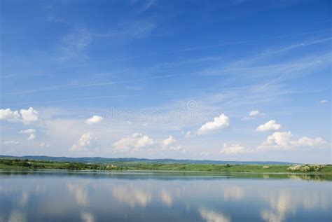 Beautiful Blue Water Lake With Sky Reflection Stock Photo Image Of