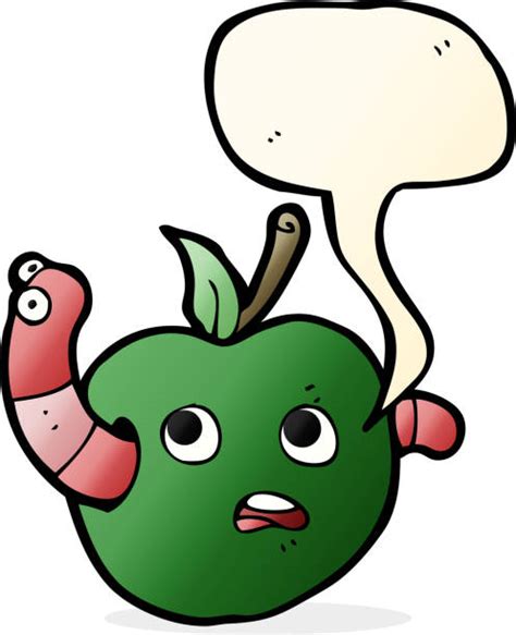 380 Apple With Worm Clip Art Stock Illustrations Royalty Free Vector