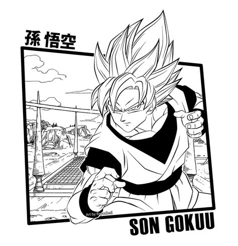 Son Gokuu Manga Style By Rayodball On Deviantart