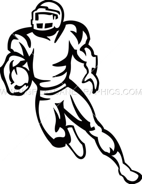 Football Player Running Production Ready Artwork For T