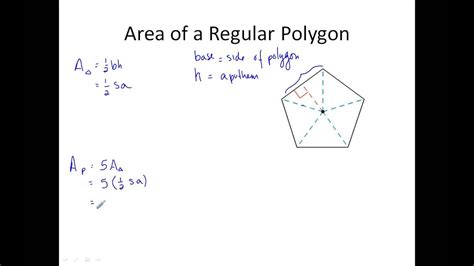 For example, you might have a hexagon with a side length of. 10-3 Area of Regular Polygons - YouTube