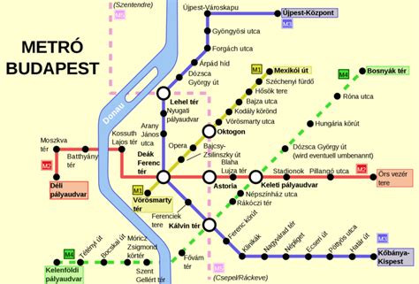 Plan Du Métro De Budapest Hongrie