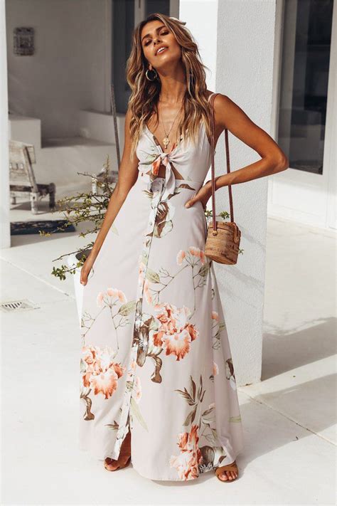 Sounds Of Summer Maxi Dress Beige Summer Dress Outfits Maxi Dress