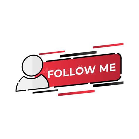 Follow Me Button Icon Vector For Social Media Follow Icon Vector