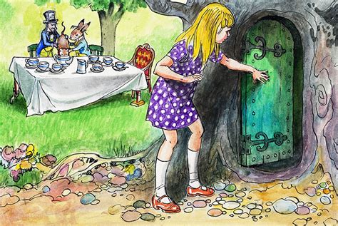 The Door In The Treetrunk Alice In Wonderland 46 By