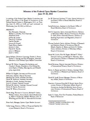 Federal reserve april meeting minutes. FOMC minutes for meeting of June 19-20 | FT Alphaville
