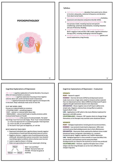 Aqa Psychology A Level Paper 1 Notes Etsy