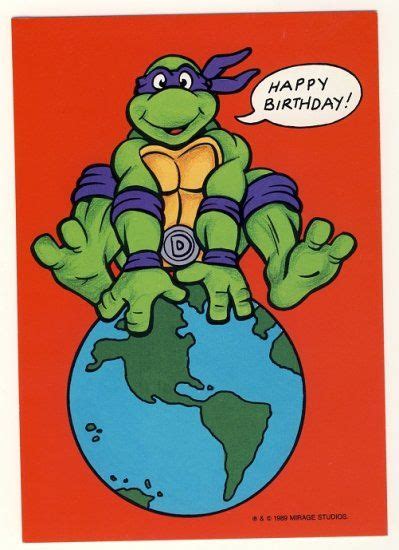 This Is A Vintage Teenage Mutant Ninja Turtles Birthday Greeting Card