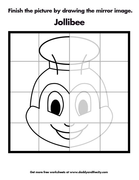 Jollibee Mirror Image Worksheet Daddy And The City