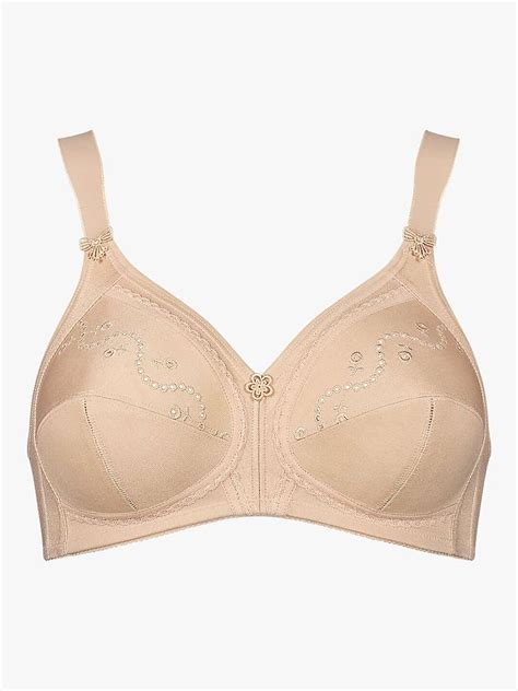 triumph doreen cotton non wired bra natural at john lewis and partners