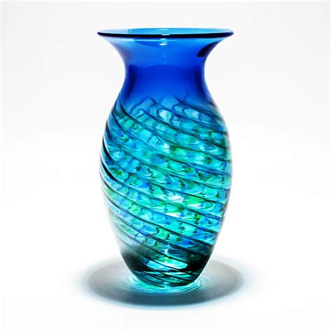Optic Ribbed Vortex Vase By Michael Trimpol And Monique Lajeunesse Art Glass Vase Artful Home