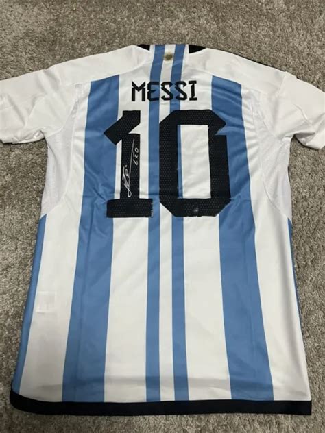 Argentina World Cup Qatar 2022 Winners Home Shirt Lionel Messi 10