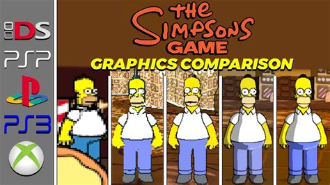 The Simpsons Game Ds Vs Psp Vs Ps2 Vs Ps3 Vs Xbox 360 Graphics