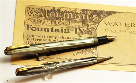 Vintage Waterman Gray Strips Pen And Pencil Made In Canada Ideal Canada 2
