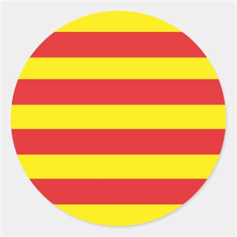 Round Sticker Catalan Flag Serenya Zazzle