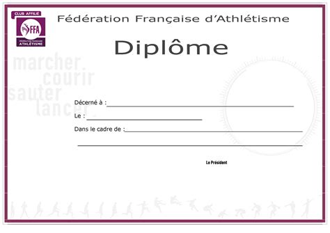 Un large choix de cadres, de la couleur que vous. diplome de sportif à imprimer