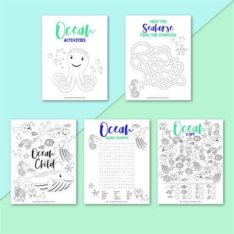 Free Ocean Activity Printables For Kids