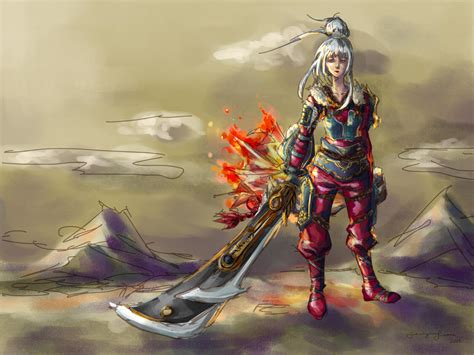 Commission Dragonblade Riven By Punyorin On Deviantart