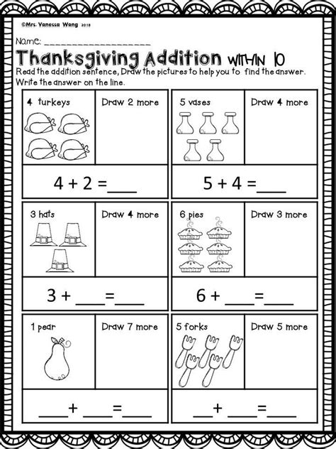 Thanksgiving Activities For Kindergarten Math And Literacy No Prep