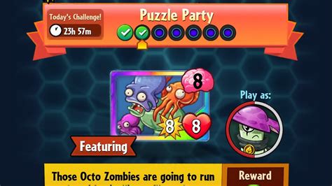 Pvz Heroes Daily Challenge Pvz Puzzle Party Th August Youtube