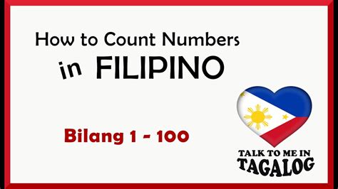 Cardinal Numbers In Tagalog How To Count 1 100 In Filipino Numbers