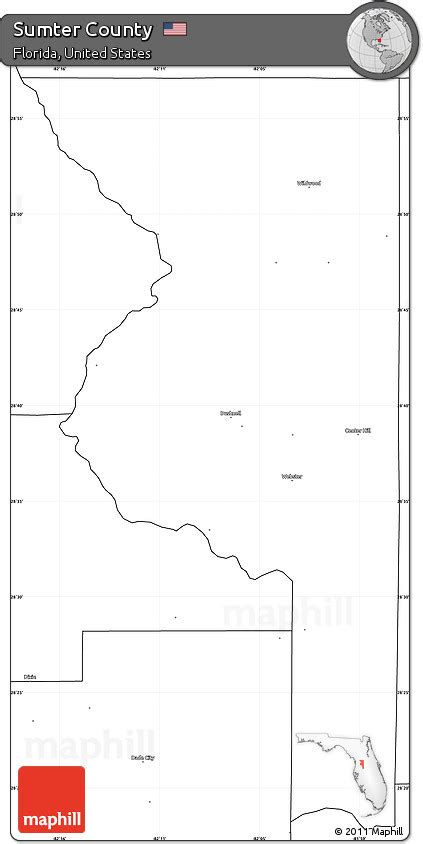 Free Blank Simple Map Of Sumter County