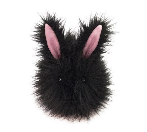 Ebony The Easter Bunny Stuffed Toy Black Faux Fur By Fuzziggles 3595