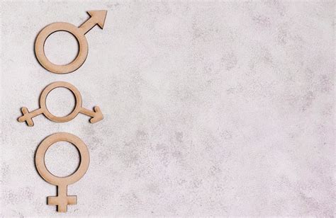 Free Photo Gender Signs On Marble Background With Copy Space