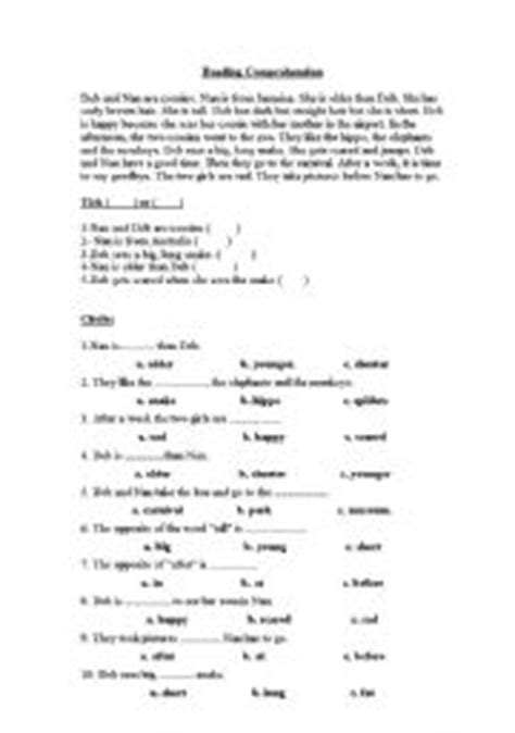 This website provides you with free downloadable practice material for students and teachers. grade 5 unit 3 reading comprehension Deb and Nan - ESL ...