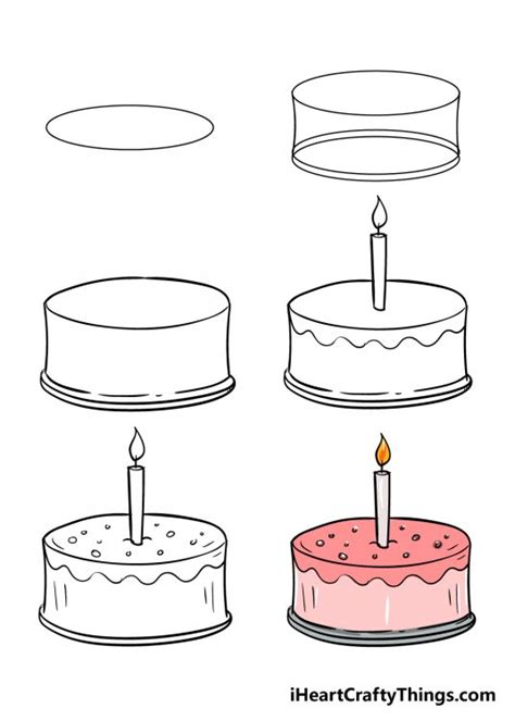 Cake Drawing How To Draw A Cake Step By Step
