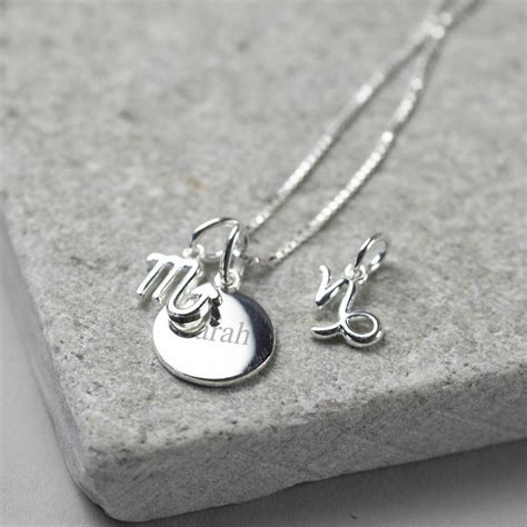 Personalised Sterling Star Sign Necklace By Oh So Cherished