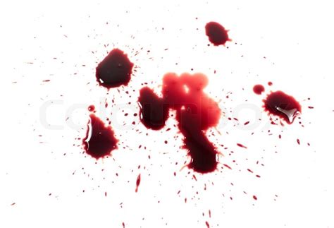 Bloody Red Blots Isolated On White Background Stock Photo Colourbox