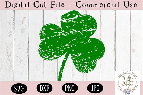 Distressed And Plain Shamrock Svg Duo St Patricks Day Svg