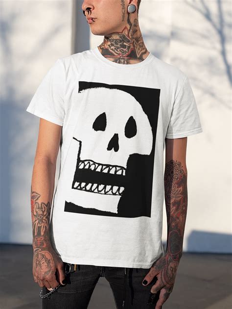 Skull Shirt Skull Print Skull Tshirt Skulls T Shirts Graphic Etsy Uk