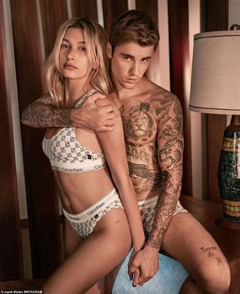 Hailey And Justin Bieber Pose For Calvin Klein Underwear Ad Photos Daily Mail Online