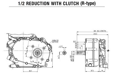 2 To 1 Reduction Gearbox With Wet Clutch Fits Honda Engines Gx160